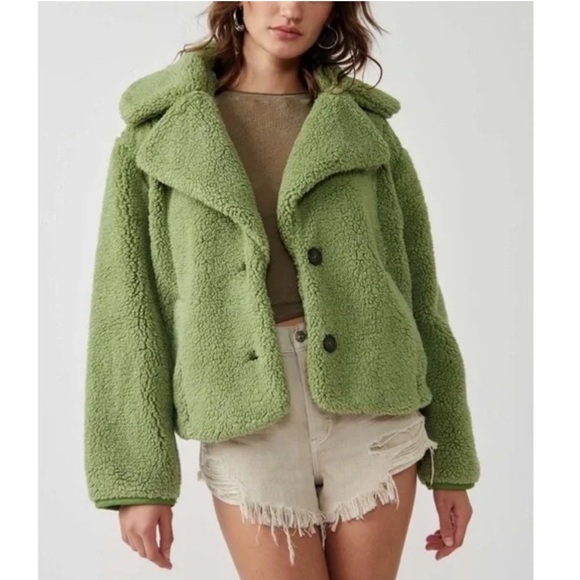 Free People Jackets & Blazers - FREE PEOPLE “Joplin Cozy Jacket” in Sweet Pistachio. Super soft, oversized, NWT